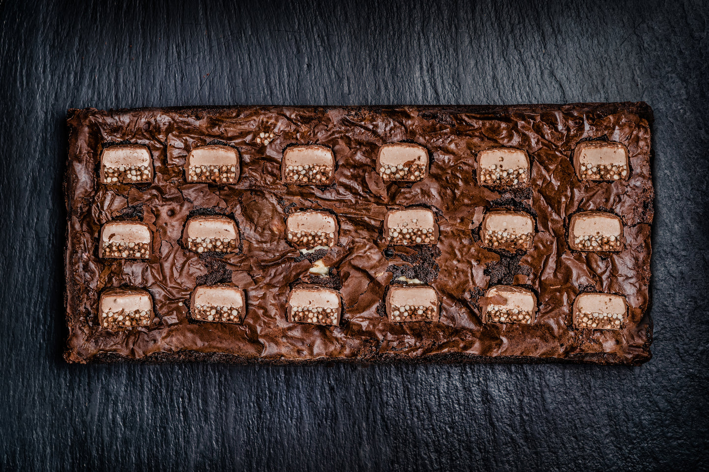 Homemade brownie with Cadbury's Double Decker by the Curious Brownie Company