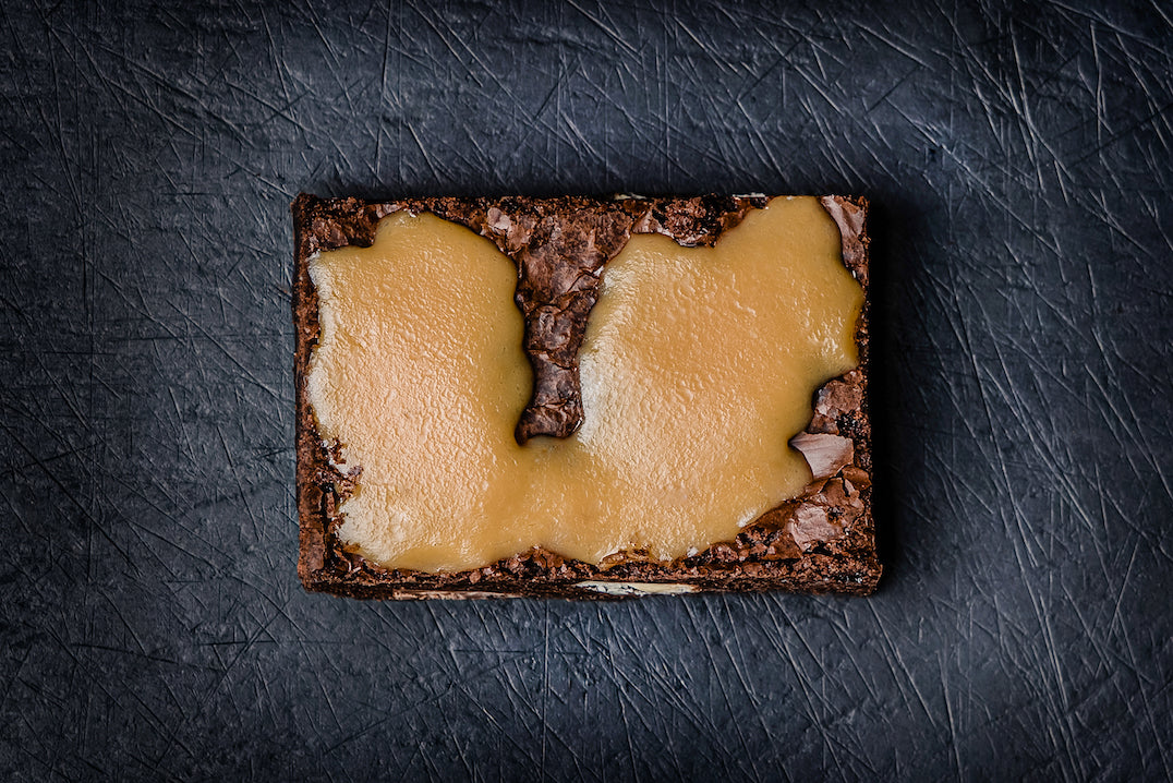 salted caramel brownie byt the curious brownie company