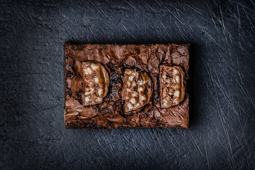 home delivered brownie slice