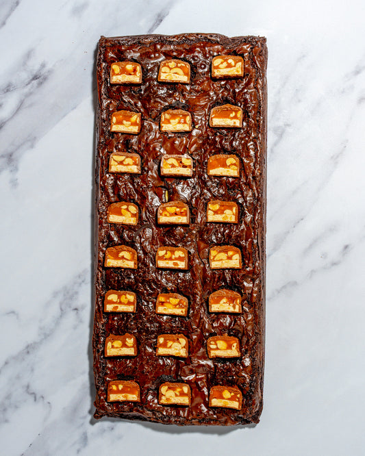 Snickers Brownie Slab