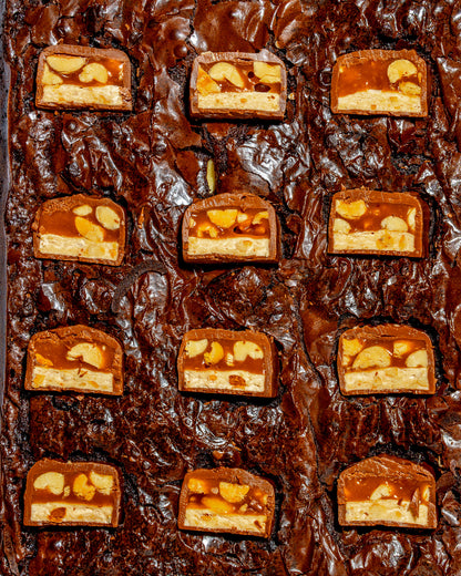 Snickers Brownie Slab