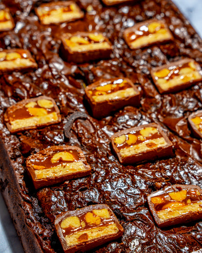 Snickers Brownie Slab