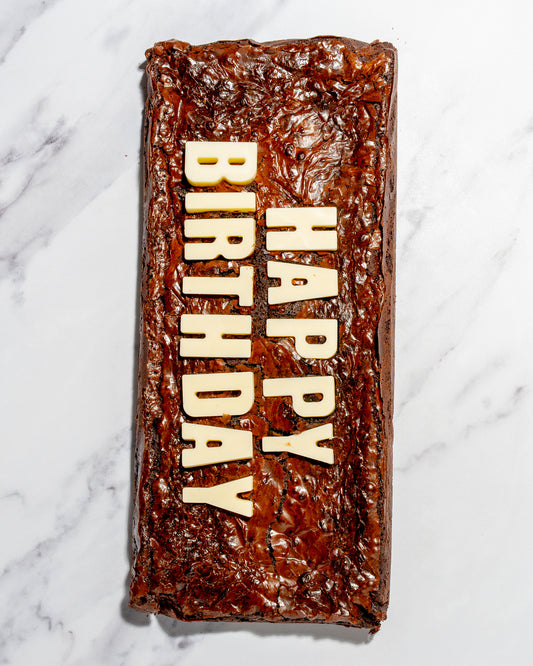 Happy Birthday Brownie Slab