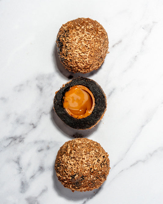 6 Caramel Egg Scotch Eggs