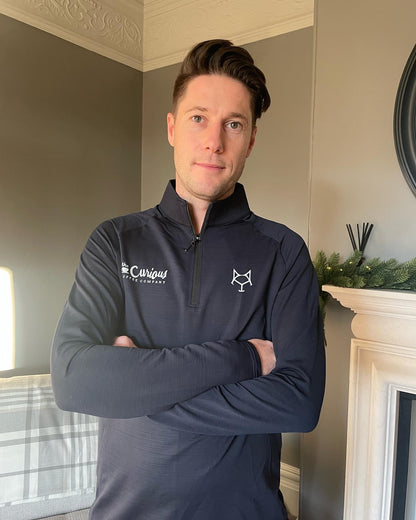 Unisex 1/4 Zip Top Curious Coffee Active Wear