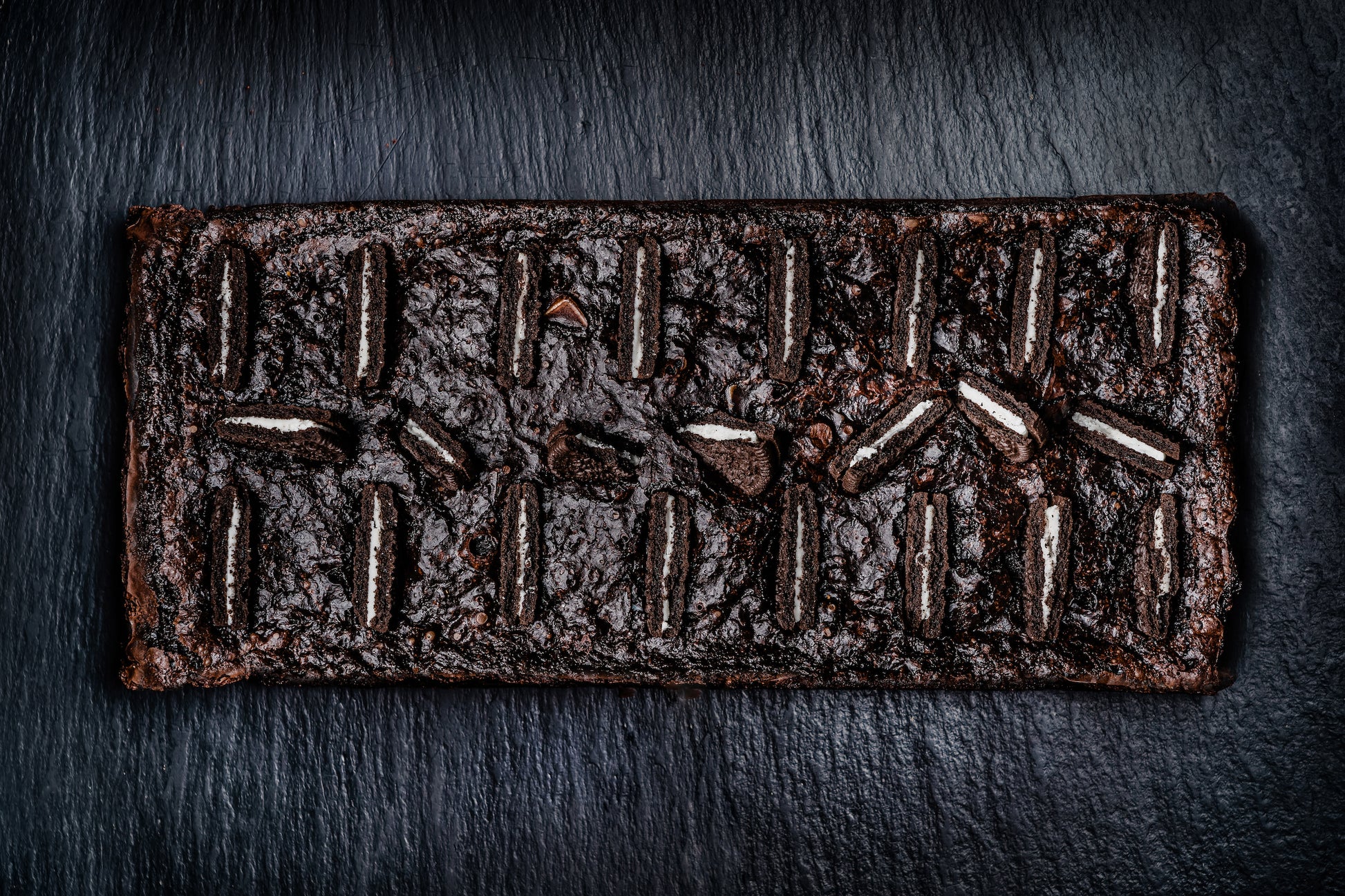 Home delivered vegan brownies with Oreos by The Curious Brownie Company