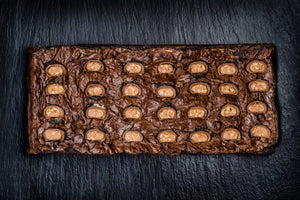 Chocolate brownie with Cadbury's Starbar for home delivery by The Curious Brownie Company